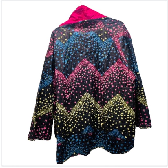 PHOOL Cotton Quilted Jacket Cascade Collar Floral Plus Size NWT - Picture 7 of 13